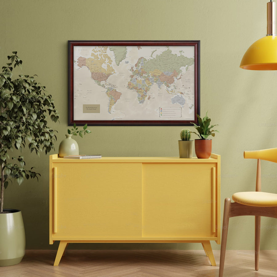 Personalized World Traveler Push Pin Map