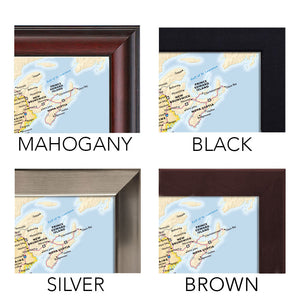 Personalized US Traveler Map—Choose Your Frame