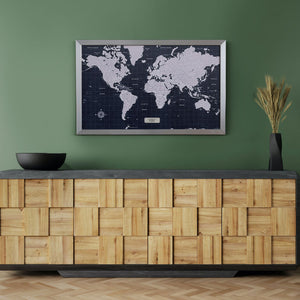 Urban Slate World Travel Map