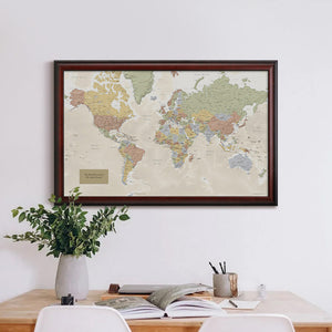 Personalized World Traveler Push Pin Map