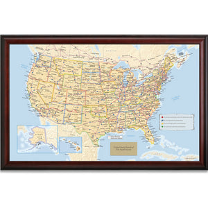 Personalized US Traveler Map—Choose Your Frame