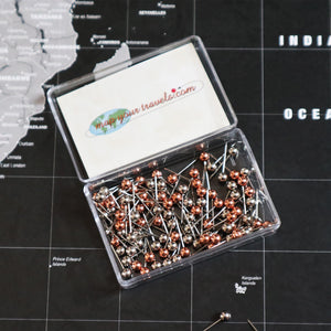 Push Pin Map Tacks - Pearl - 50 Push Pins