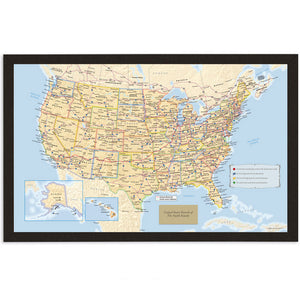 Personalized US Traveler Map—Choose Your Frame