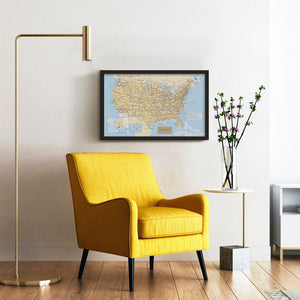 Personalized US Traveler Map—Choose Your Frame