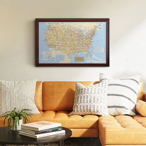 Personalized US Traveler Map—Choose Your Frame