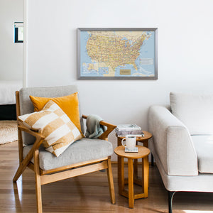 Personalized US Traveler Map—Choose Your Frame